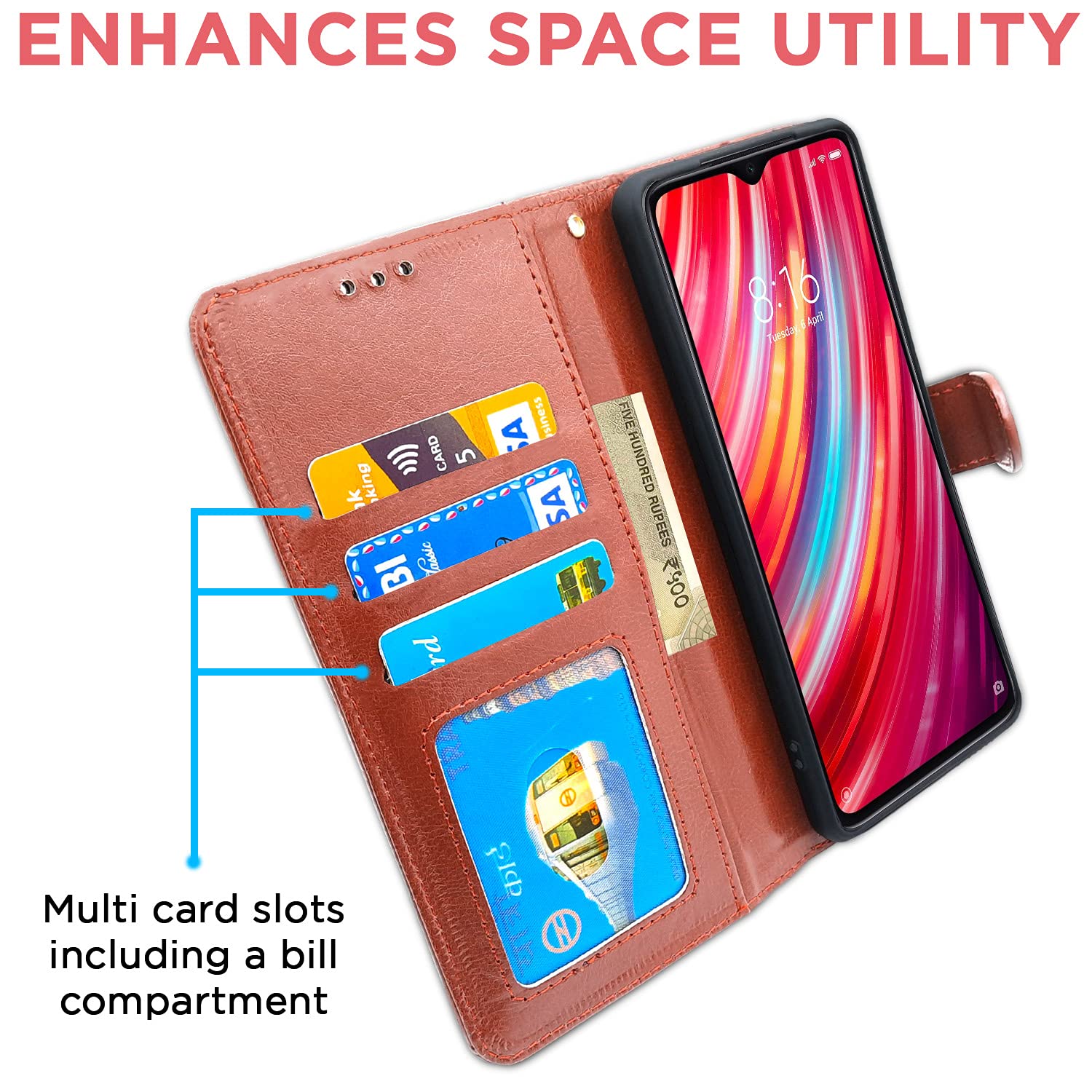 Wallet Flip Mi Note Flip Cover YOFO Flip Leather Magnetic Wallet