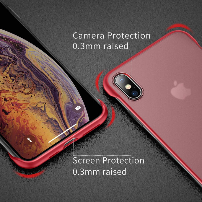 YOFO TPU Frameless case for iPhone-X (RED)
