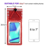 YOFO Waterproof Sealed PVC Transparent Mobile Cover Pouch Protection in Rain & Underwater for up to 7 inch-Pack of 1