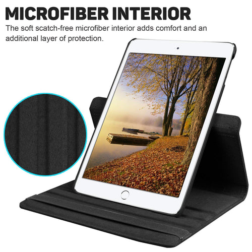 YOFO Apple iPad 10.2 inch 9th Gen (7th 8th 9th Generation) 2019 Launched 360 Degree Rotating Stand Folio Case PU Leather Rotating Stand Cover (Black)