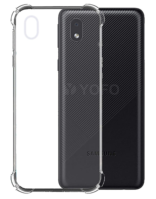 YOFO Shockproof HD Transparent Back Cover for Samsung M01 Core