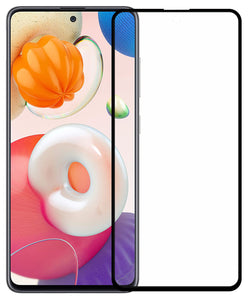 YOFO HD D+ Edge to Edge Full Screen Coverage Tempered Glass for Samsung Galaxy A52 / A72 - Full Glue AGorilla Glass (Black)