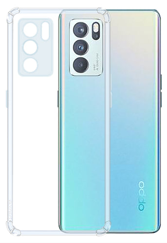 YOFO Back Cover for Oppo Reno 6 (Flexible|Silicone|Transparent|Shockproof|Camera Protection)