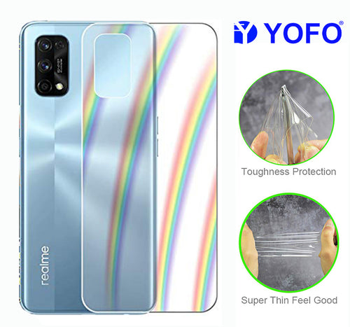 YOFO Rainbow Effect Anti Scratch Back Screen Guard for Realme 7Pro