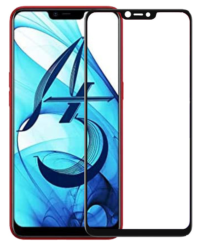 YOFO HD D+ Edge to Edge Full Screen Coverage Tempered Glass for Oppo A5 - Full Glue Gorilla Glass (Black)
