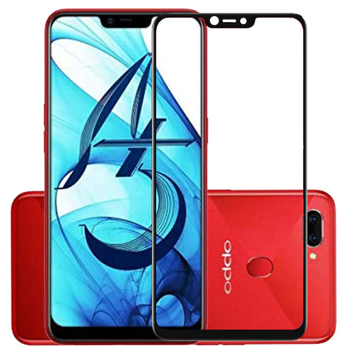 YOFO HD D+ Edge to Edge Full Screen Coverage Tempered Glass for Oppo A5 - Full Glue Gorilla Glass (Black)