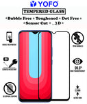 YOFO HD D+ Edge to Edge Full Screen Coverage Tempered Glass for Vivo U10 - Full Glue Gorilla Glass (Black)