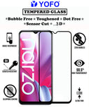 YOFO HD D+ Edge to Edge Full Screen Coverage Tempered Glass for Narzo 20 A - Full Glue Gorilla Glass (Black)