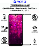 YOFO HD D+ Edge to Edge Full Screen Coverage Tempered Glass for Redmi Y3 - Full Glue Gorilla Glass (Black)