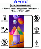 YOFO HD D+ Edge to Edge Full Screen Coverage Tempered Glass for Samsung Galaxy M31s - Full Glue Gorilla Glass (Black)