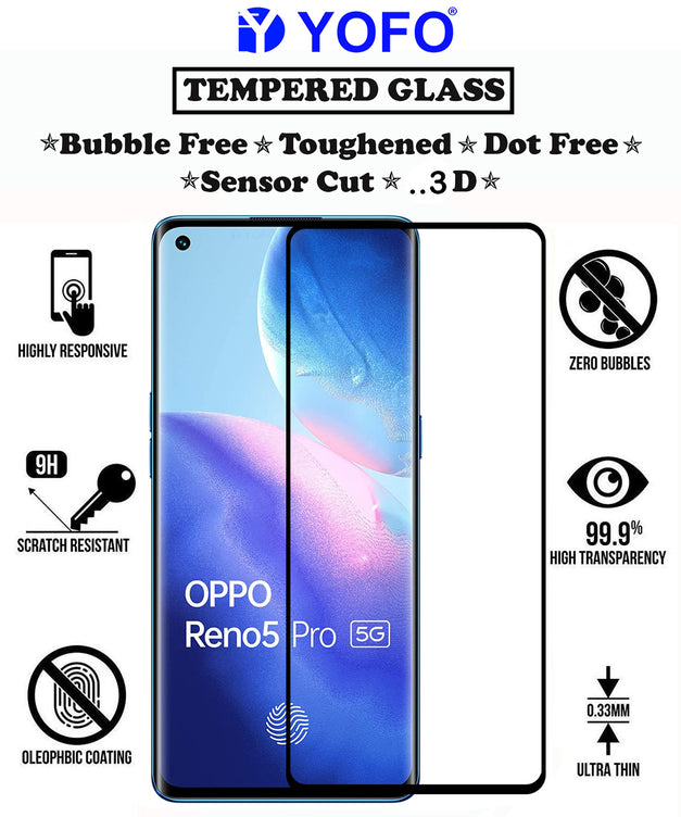 thumbnail image 2 of 9D Curved Tempered Glass Screen Protector For OPPO Find X5 – Full Cover, Black Frame 2 of 6