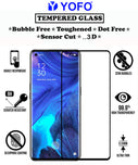 YOFO Curve Full Glue Edge to Edge Full Screen Coverage Tempered Glass for Oppo Reno 4 Pro - Full Glue Gorilla Glass (Black)