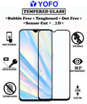 YOFO HD D+ Edge to Edge Full Screen Coverage Tempered Glass for Realme 5 Pro - Full Glue Gorilla Glass (Black)