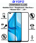 YOFO HD D+ Edge to Edge Full Screen Coverage Tempered Glass for Oppo F17 Pro - Full Glue Gorilla Glass (Black)