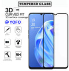 YOFO HD D+ Edge to Edge Full Screen Coverage Tempered Glass for Oppo F15 - Full Glue Gorilla Glass (Black)