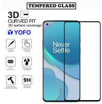 YOFO HD D+ Edge to Edge Full Screen Coverage Tempered Glass for Oneplus 8T- Full Glue Gorilla Glass (Black)