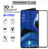 YOFO HD D+ Edge to Edge Full Screen Coverage Tempered Glass for Oppo Reno 2 - Full Glue Gorilla Glass (Black)