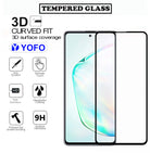 YOFO HD D+ Edge to Edge Full Screen Coverage Tempered Glass for Samsung Note 10 Lite - Full Glue Gorilla Glass (Black)