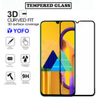 YOFO HD D+ Edge to Edge Full Screen Coverage Tempered Glass for Samsung Galaxy M30s - Full Glue Gorilla Glass (Black)