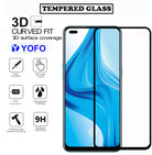 YOFO HD D+ Edge to Edge Full Screen Coverage Tempered Glass for Oppo F17 Pro - Full Glue Gorilla Glass (Black)