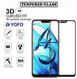 YOFO HD D+ Edge to Edge Full Screen Coverage Tempered Glass for Oppo A5 - Full Glue Gorilla Glass (Black)