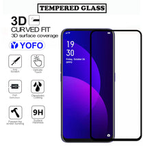 YOFO HD D+ Edge to Edge Full Screen Coverage Tempered Glass for Oppo F11- Full Glue Gorilla Glass (Black)