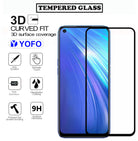 YOFO HD D+ Edge to Edge Full Screen Coverage Tempered Glass for Realme 6 Pro - Full Glue Gorilla Glass (Black)