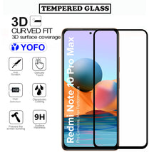 YOFO HD D+ Edge to Edge Full Screen Coverage Tempered Glass for Mi Redmi Note 10 Pro / Note 10 Pro Max - Full Glue Gorilla Glass (Black)