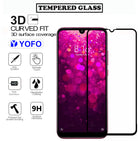 YOFO HD D+ Edge to Edge Full Screen Coverage Tempered Glass for Redmi Y3 - Full Glue Gorilla Glass (Black)