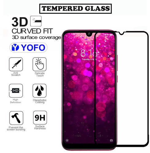 YOFO HD D+ Edge to Edge Full Screen Coverage Tempered Glass for Redmi Y3 - Full Glue Gorilla Glass (Black)