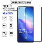 YOFO Curve Edge to Edge Full Screen Coverage Tempered Glass for Oppo Reno 5 Pro - Full Glue Gorilla Glass (Black)