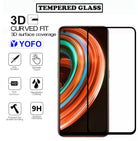 YOFO HD D+ Edge to Edge Full Screen Coverage Tempered Glass for Realme X7 Pro - Full Glue Gorilla Glass (Black)