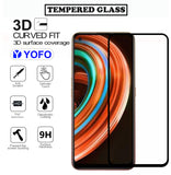 YOFO HD D+ Edge to Edge Full Screen Coverage Tempered Glass for Realme X7 Pro - Full Glue Gorilla Glass (Black)