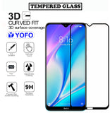 YOFO HD D+ Edge to Edge Full Screen Coverage Tempered Glass for Redmi 8A Dual - Full Glue Gorilla Glass (Black)