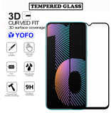 YOFO HD D+ Edge to Edge Full Screen Coverage Tempered Glass for Narzo 10 - Full Glue Gorilla Glass (Black)