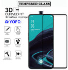 YOFO HD D+ Edge to Edge Full Screen Coverage Tempered Glass for Oppo Reno 2F - Full Glue Gorilla Glass (Black)