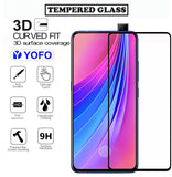 YOFO HD D+ Edge to Edge Full Screen Coverage Tempered Glass for Vivo V15 / V15 Pro - Full Glue Gorilla Glass (Black)
