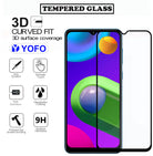 YOFO HD D+ Edge to Edge Full Screen Coverage Tempered Glass for Samsung Galaxy M02 -Full Glue Gorilla Glass (Black)