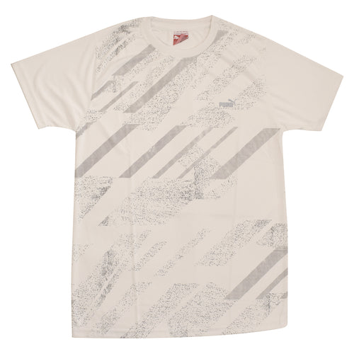 Just Brand ALL WEATHER Men's Regular Sport Fit Half Sleeve Round Neck (L Size ) T-Shirt -White Printed