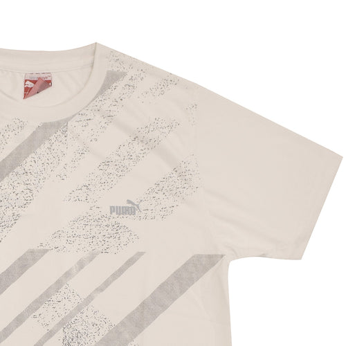 Just Brand ALL WEATHER Men's Regular Sport Fit Half Sleeve Round Neck (M Size ) T-Shirt -White Printed