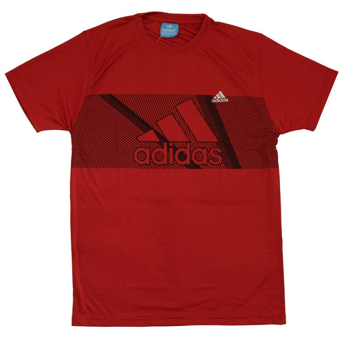 Just Brand ALL WEATHER Men's Regular Sport Fit Half Sleeve Round Neck (M-Size) T-Shirt -RED Printed