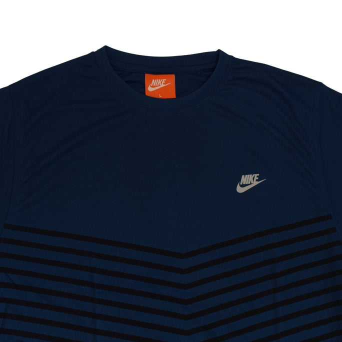 Just Brand ALL WEATHER Men's Regular Sport Fit Half Sleeve Round Neck (L Size ) T-Shirt -Navy Blue