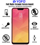 YOFO Anti Glare Matte Finish 9D Full Screen Ceramic Screen Protector for Oppo A3s / A5 /  Realme 2 / Realme C1 (Full Edge to Edge)