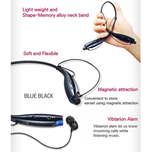 HBS 730 Wireless Neckband Bluetooth Earphone Headset Earbud Portable Headphone