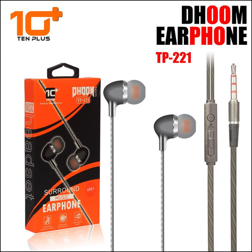 Ten Plus TP-221  in-Ear Super Extra Bass Earphone (High Quality)