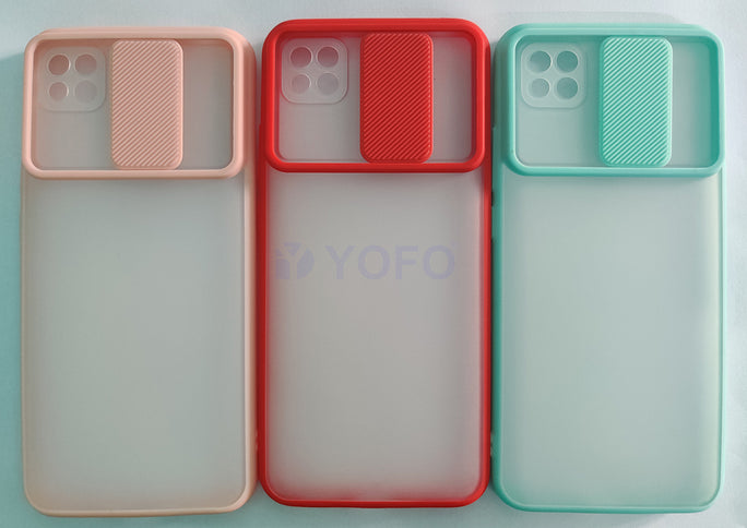 YOFO Camera Shutter Back Cover For Poco C3 With Free OTG Adapter (CYAN)