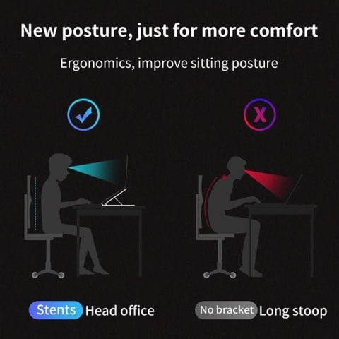 YOFO P1 High Quality Multi-Position Foldable Notebook Bracket Laptop (PC) Stand (Assorted Color)