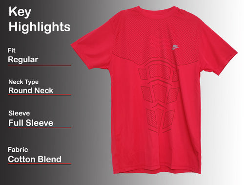 Just Brand ALL WEATHER Men's Regular Sport Fit  T-Shirt - Dot RED