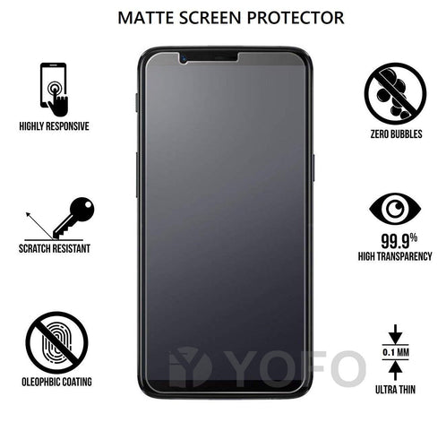YOFO Anti Glare Matte Finish Anti-Fingerprint Hammer Screen Protector for MI A1 (Transparent)