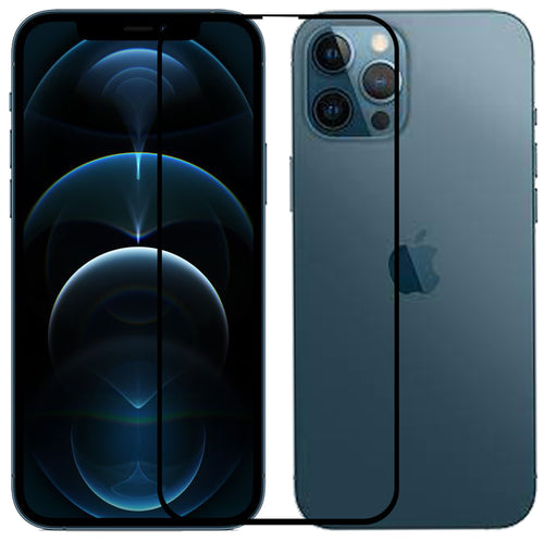 YOFO HD D+ Edge to Edge Full Screen Coverage Tempered Glass for iPhone 12 Pro Max- Full Glue Gorilla Glass (Black)